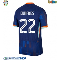 Maglie da calcio Olanda Denzel Dumfries #22 Seconda Maglia Europei 2024 Manica Corta